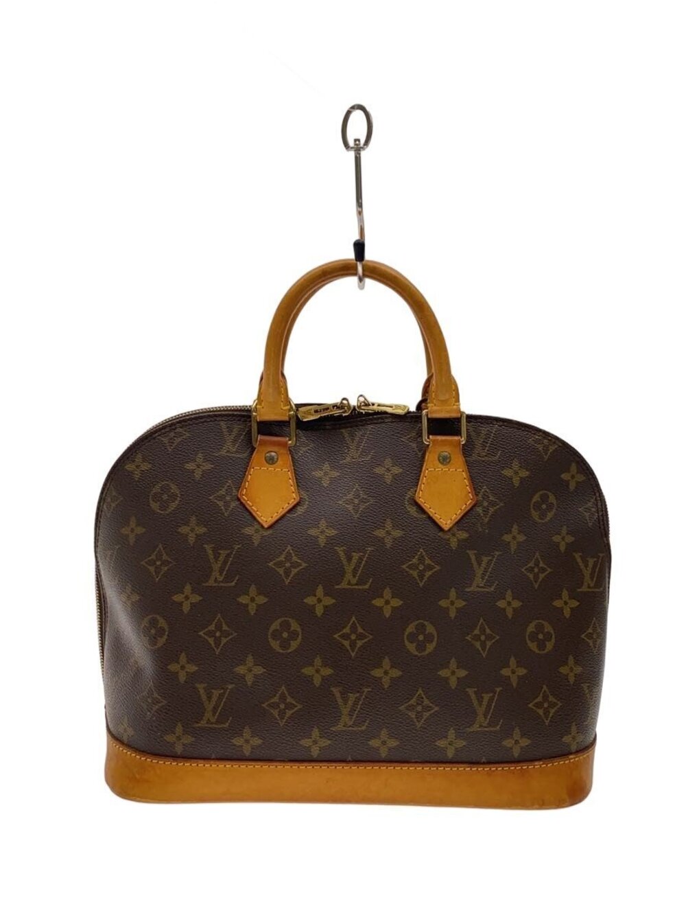 Louis Vuitton Alma Monogram Canvas Top Handle Bag Brown
